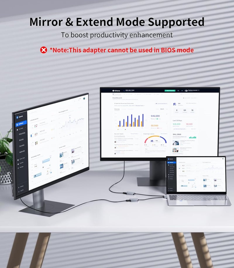 REBORN USB 3.0 to DisplayPort Adapter, 1080P@60Hz USB 3.0 Male to DisplayPort Female Multi-Display Cable Converter Suitable for MAC OS, Windows 7/8/10/11 - Image 5